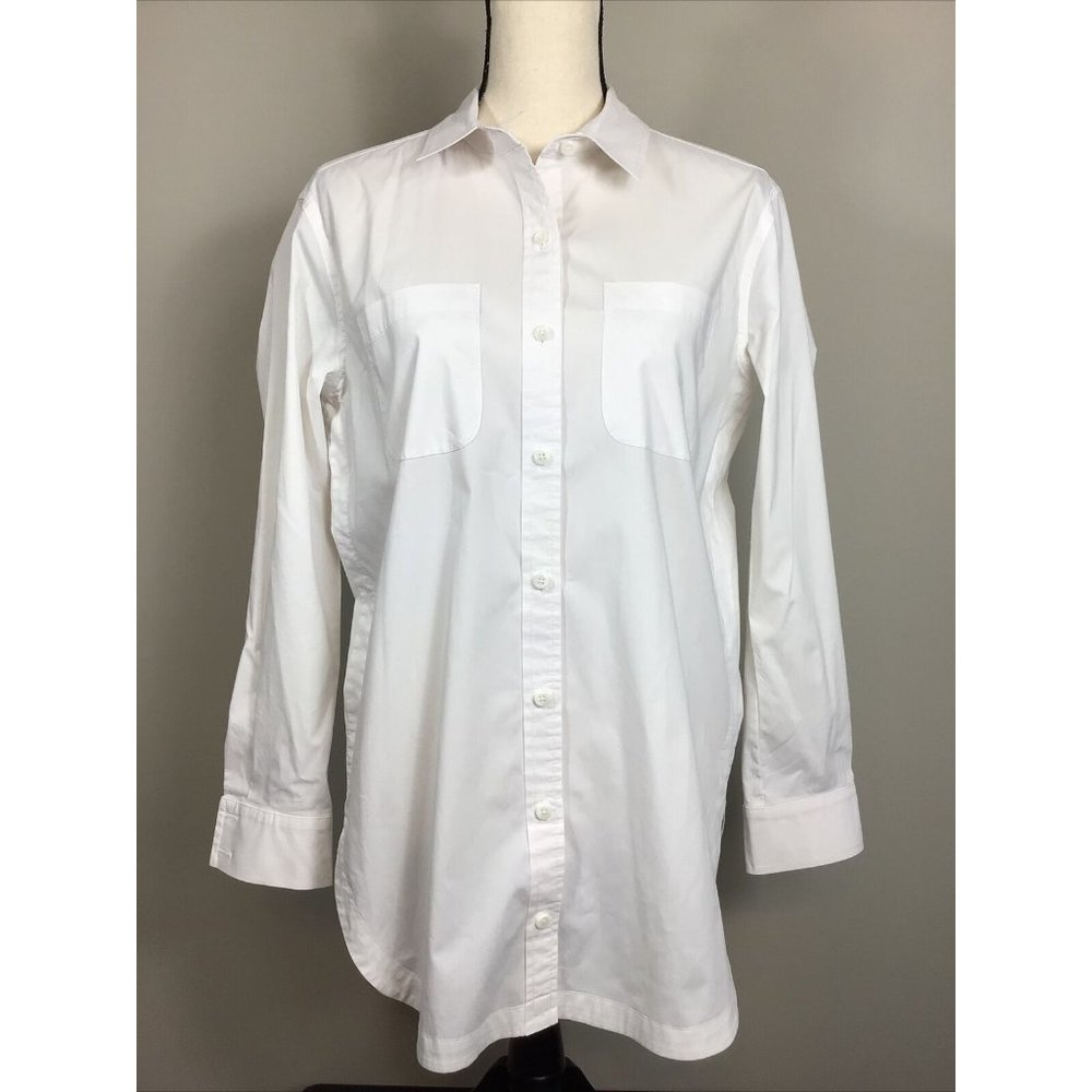 Athleta White Long & Lean Shirt M